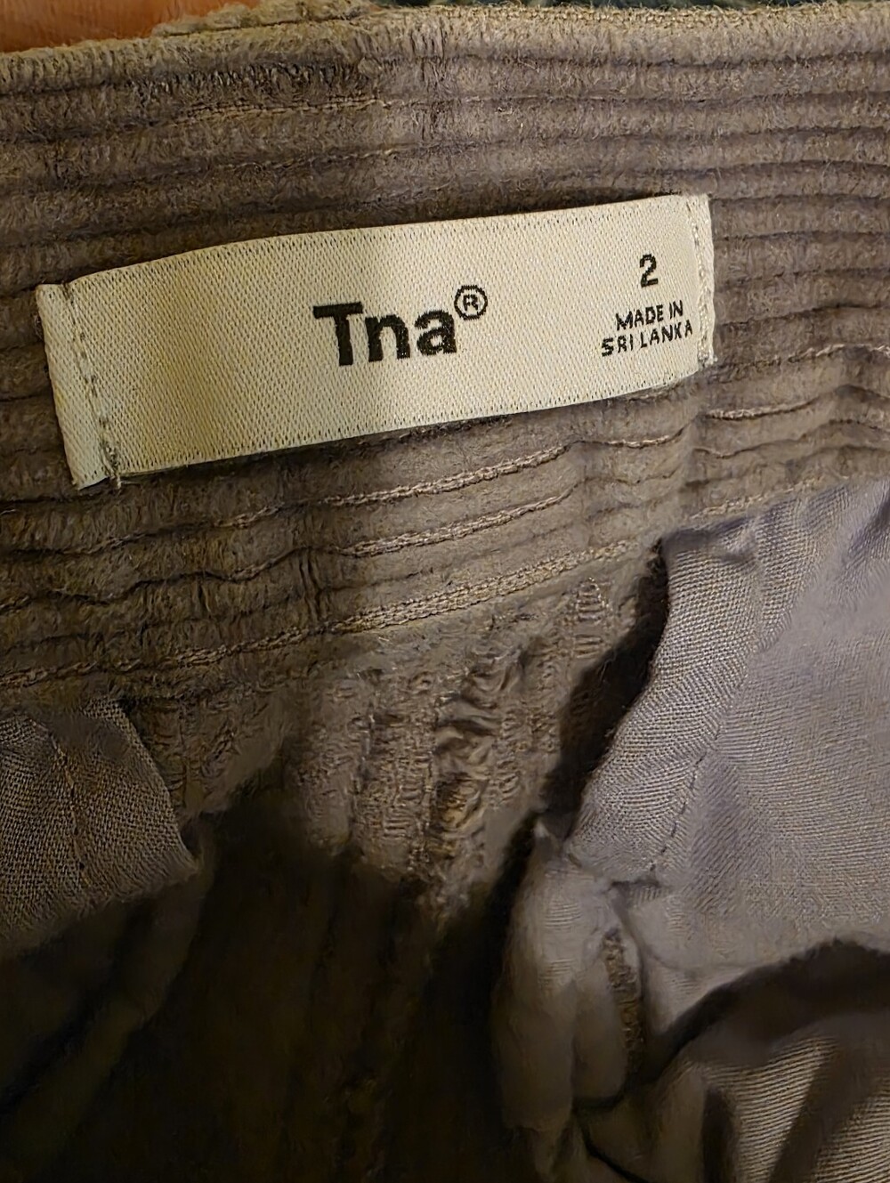 Aritzia Tna Ripcord Corduroy Pant Size 2 In Purple Ash (lavender) - Picture 11 of 14